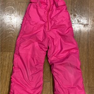 Girls Bright Pink Columbia Snow Pants
